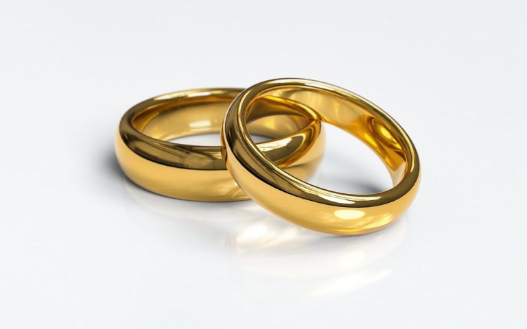 The rings, before the ceremony